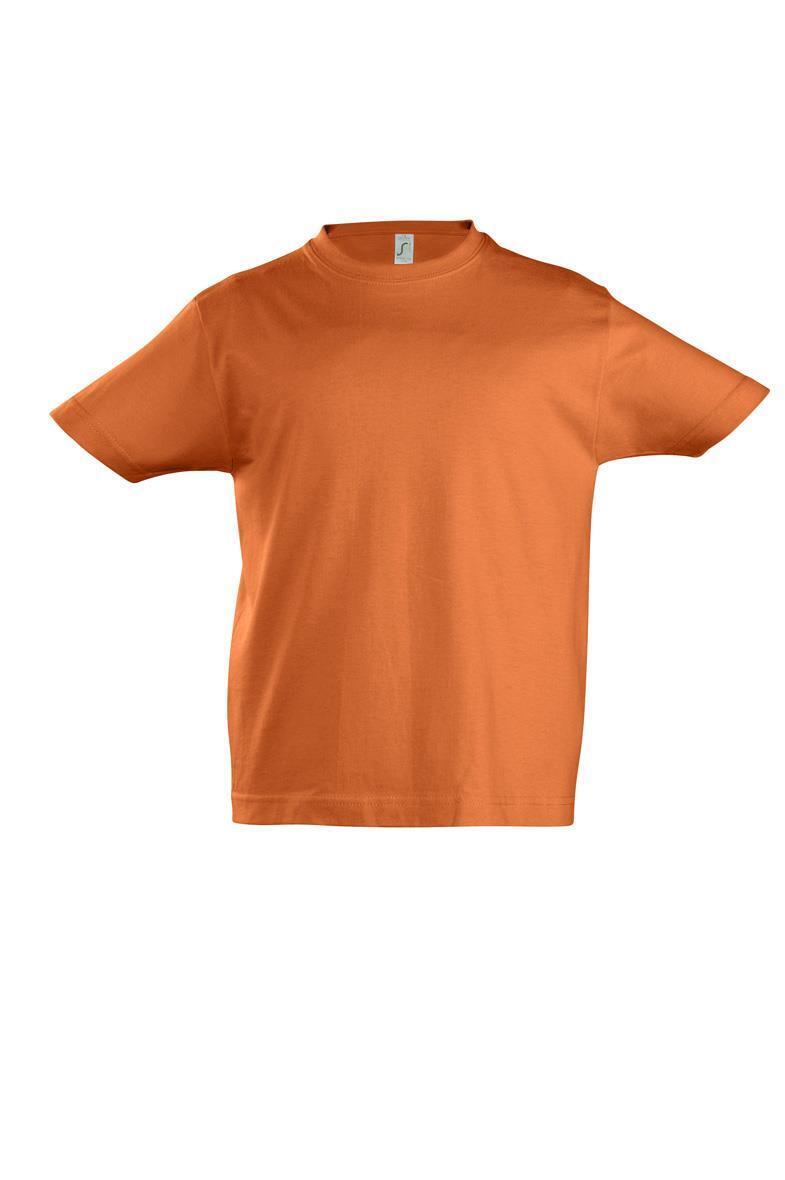 Kinder T-shirt oranje van 190 gsm met een ronde hals Koningsdag