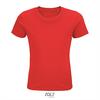 Kinder t-shirt rood biologisch katoen ronde hals