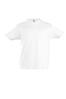 Kinder T-shirt wit van 190 gsm met een ronde hals