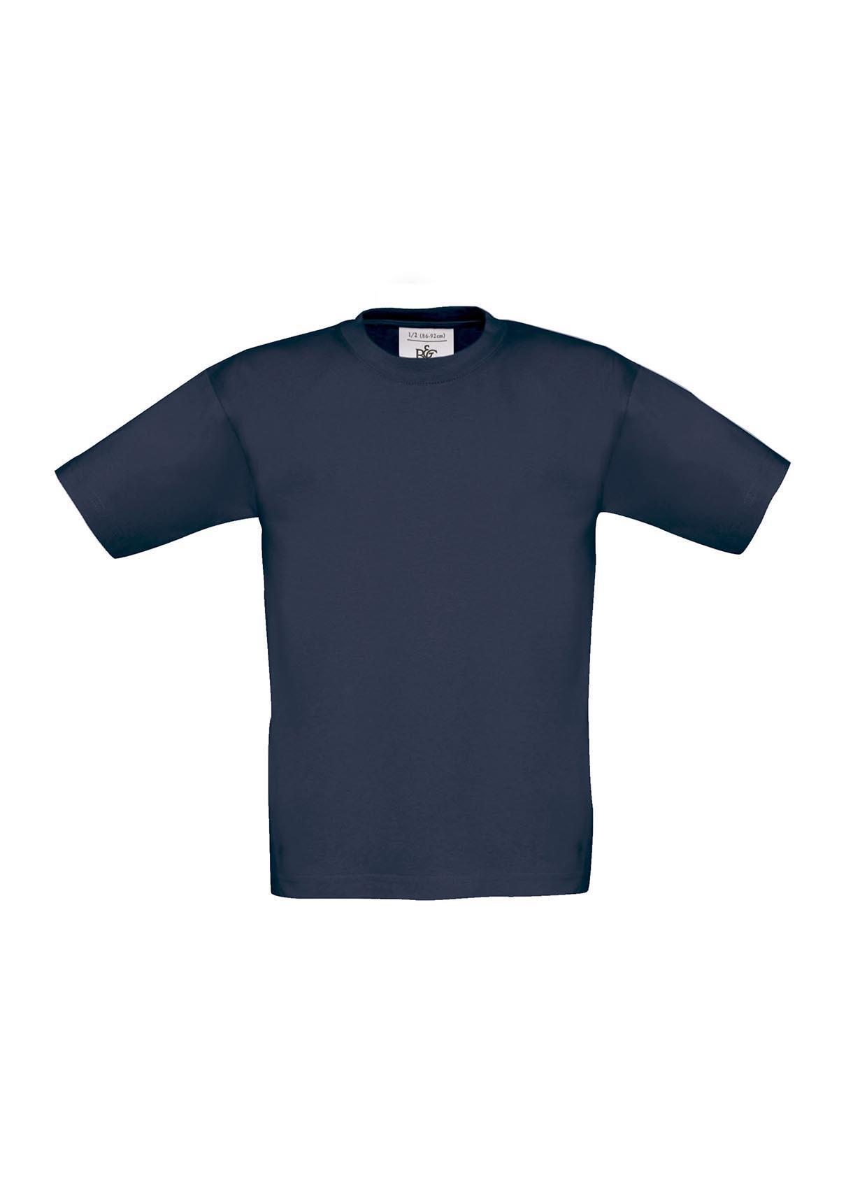 Kindershirts donkerblauw korte mouw