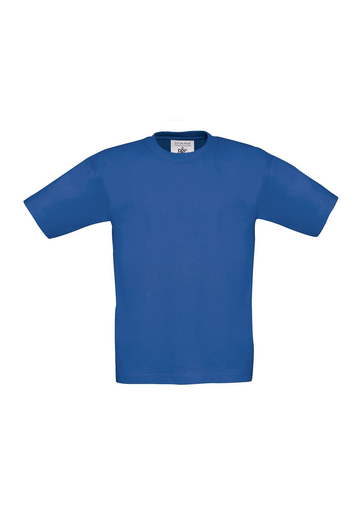 Kindershirts royal blauw korte mouw