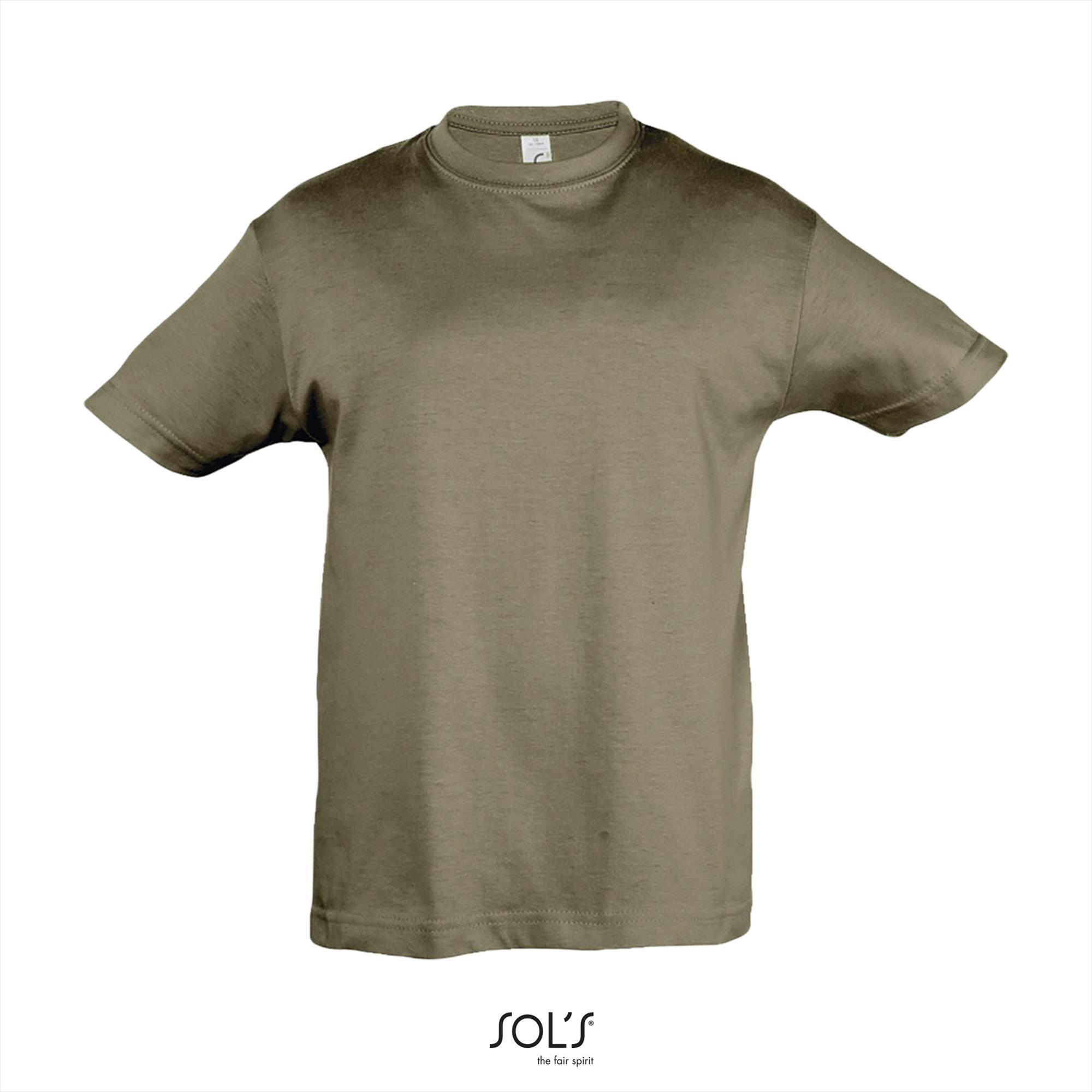 Klassiek kinder T-shirt army