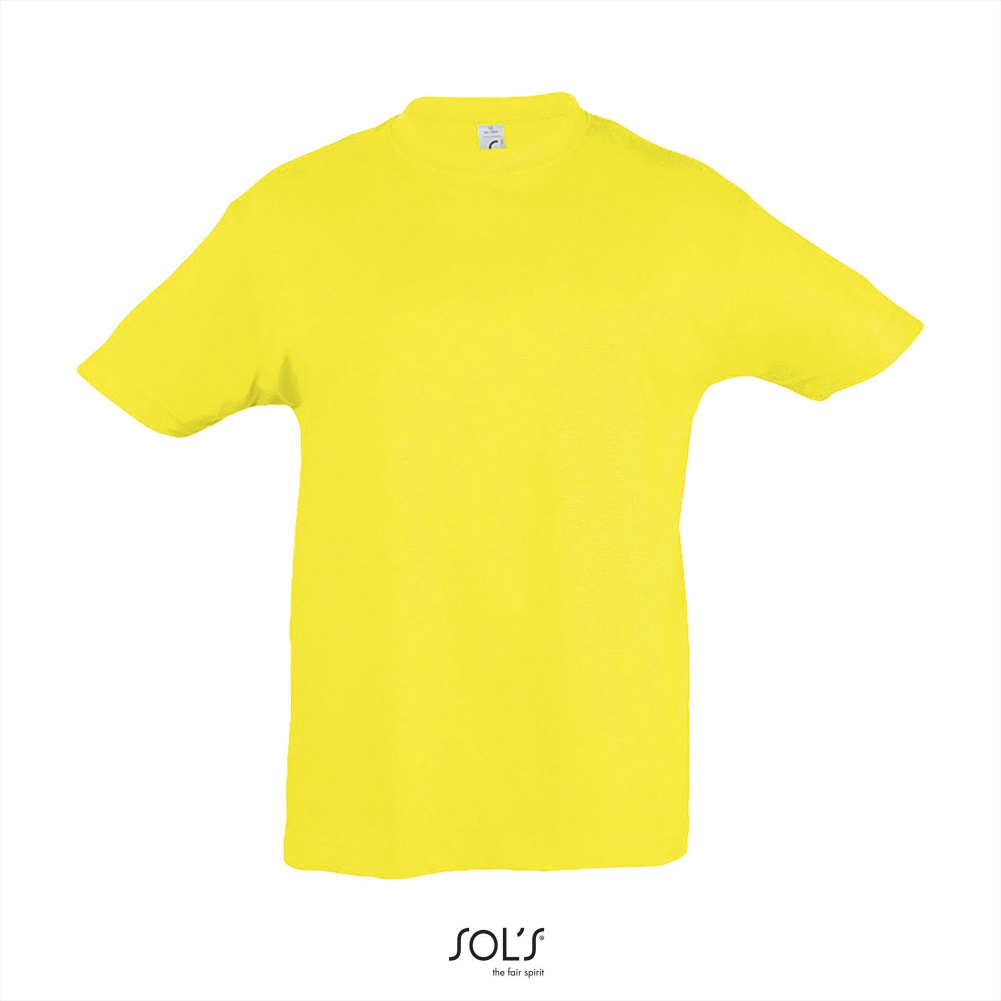 Klassiek kinder T-shirt lemon geel