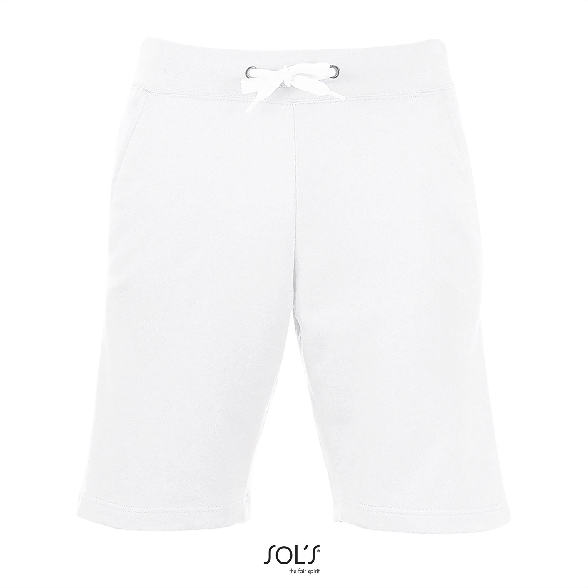Korte broek heren wit personaliseren