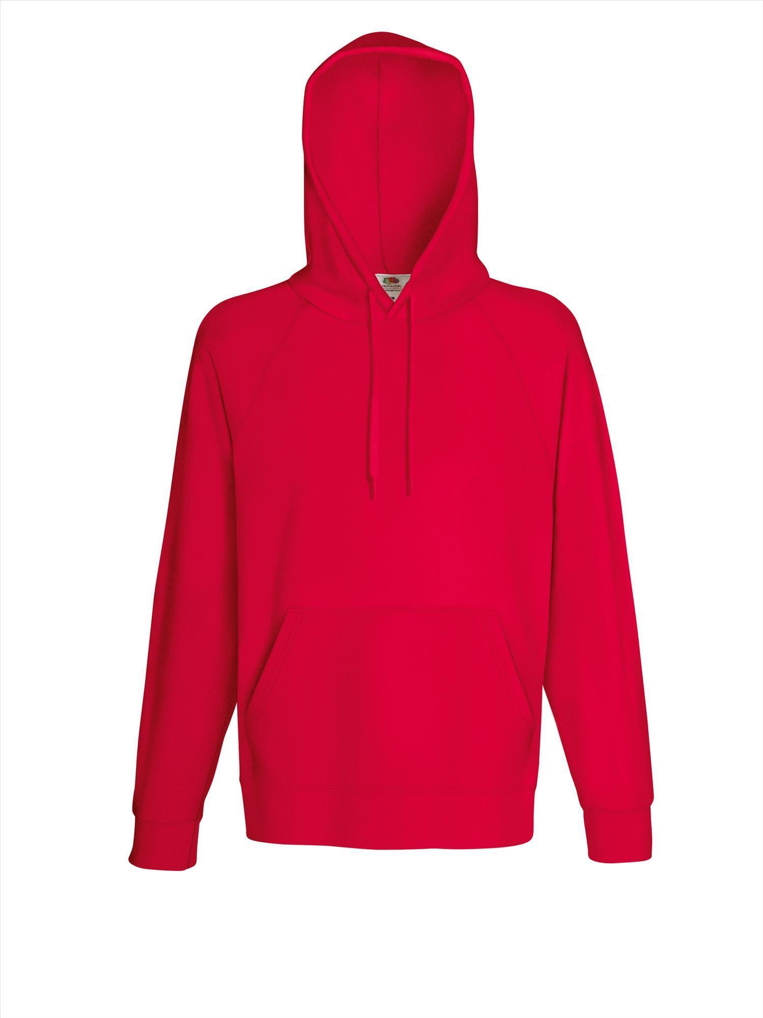 Lichtgewicht sweater met capuchon rood voor mannen