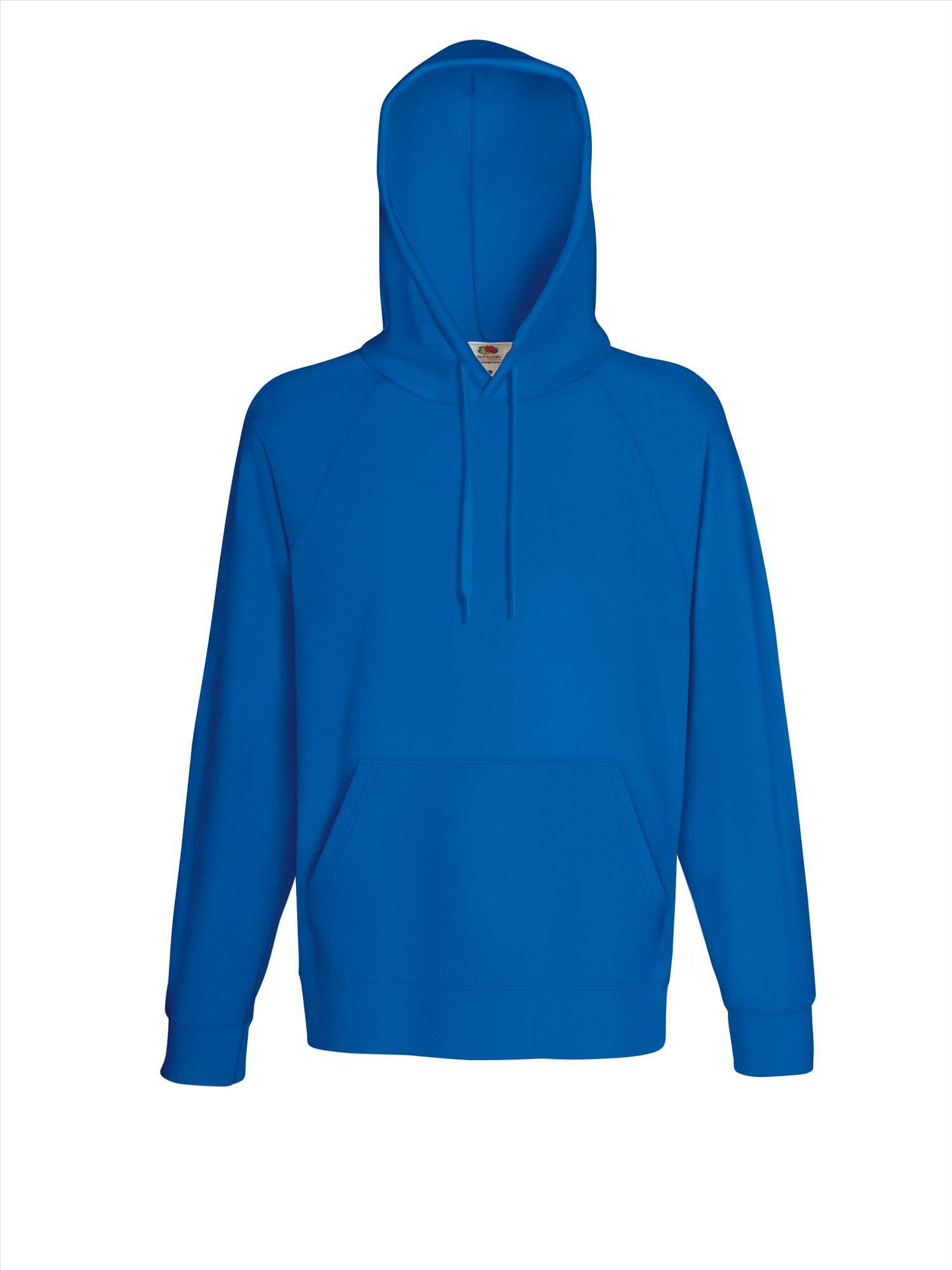 Lichtgewicht sweater met capuchon royal blauw voor mannen