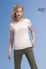 foto 5 Modern dames biologisch katoen T-shirt wit met vrouwelijke ronde hals 