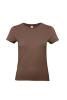 Modern T-shirt voor dames chocolade kleur
