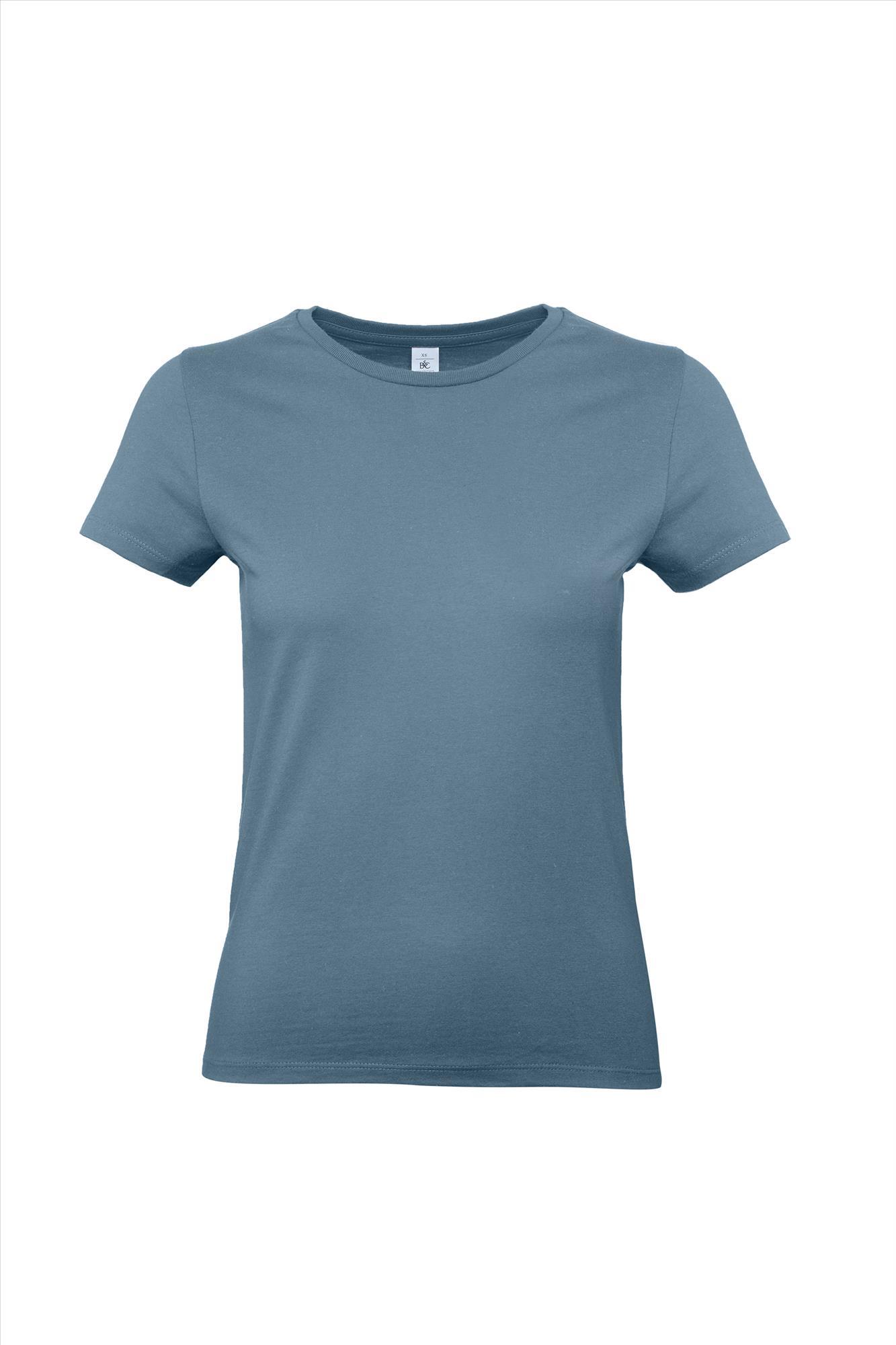 Modern T-shirt voor dames steenblauw