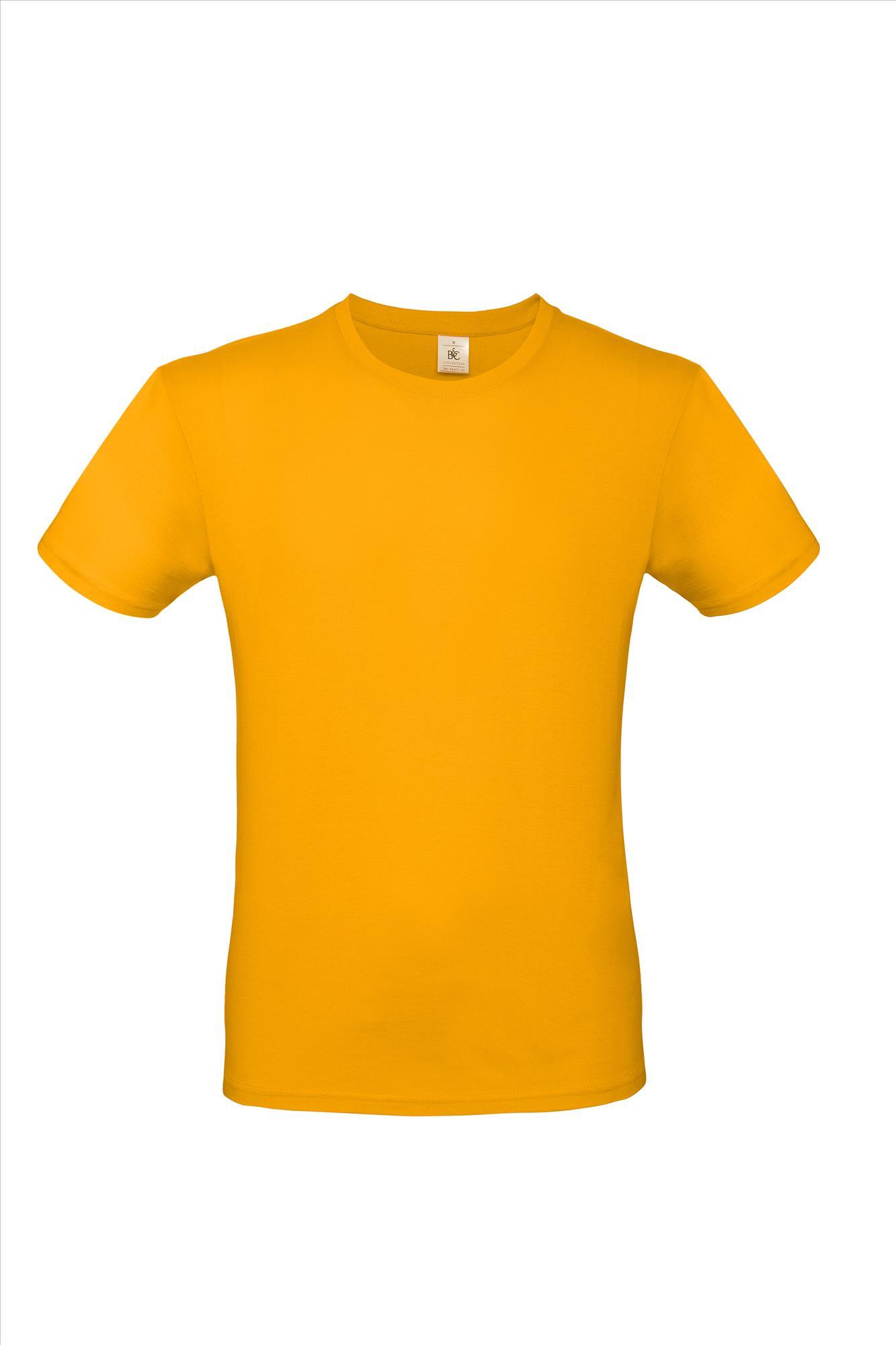 Modern T-shirt voor hem fraai heren shirt abrikoos kleur