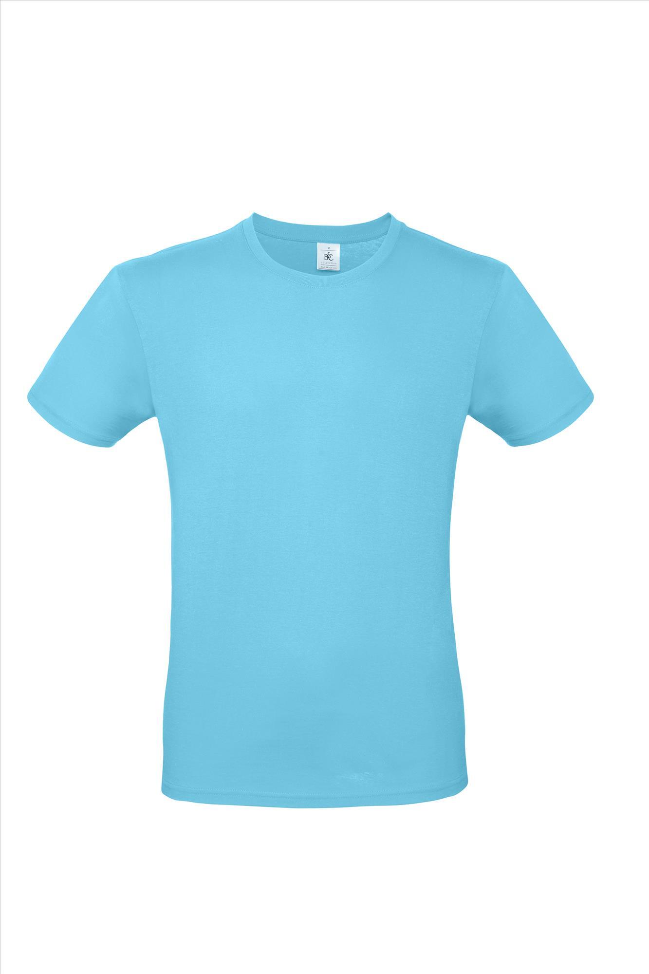Modern T-shirt voor hem fraai heren shirt turquoise