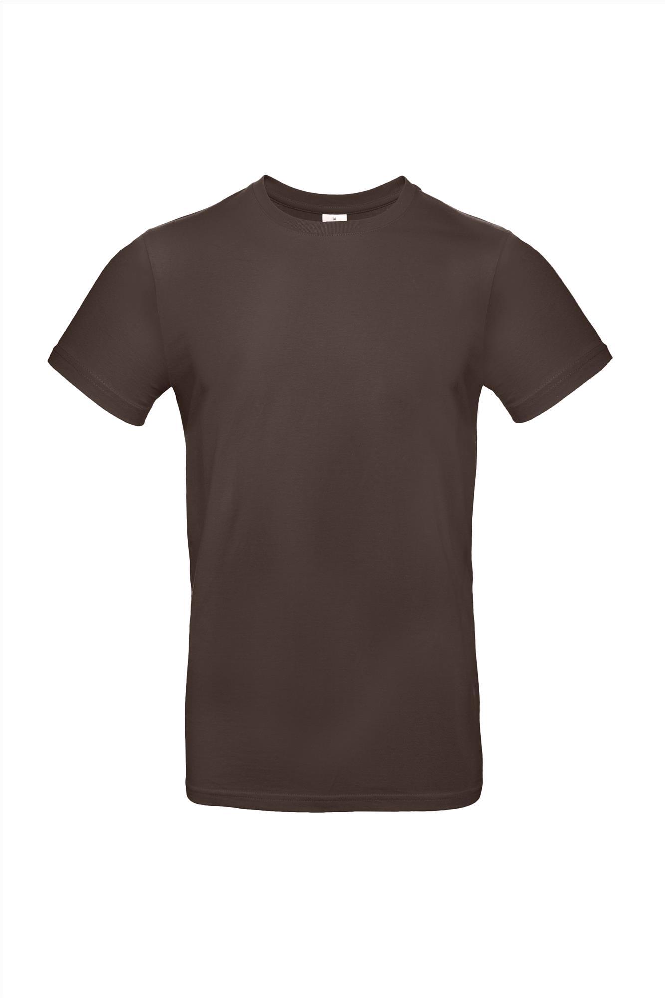 Modern T-shirt voor heren bruin unisex