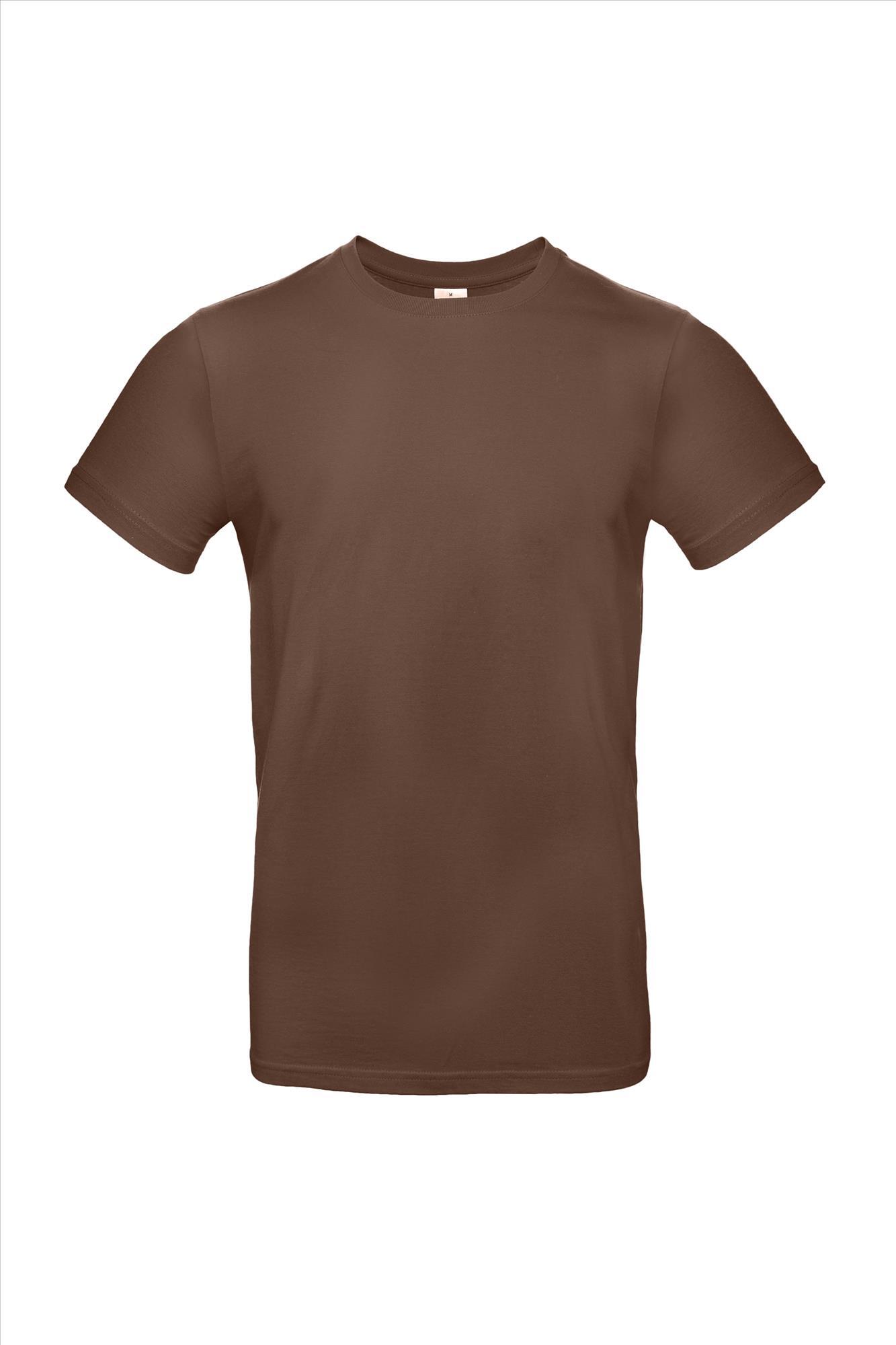 Modern T-shirt voor heren chocolade kleur unisex