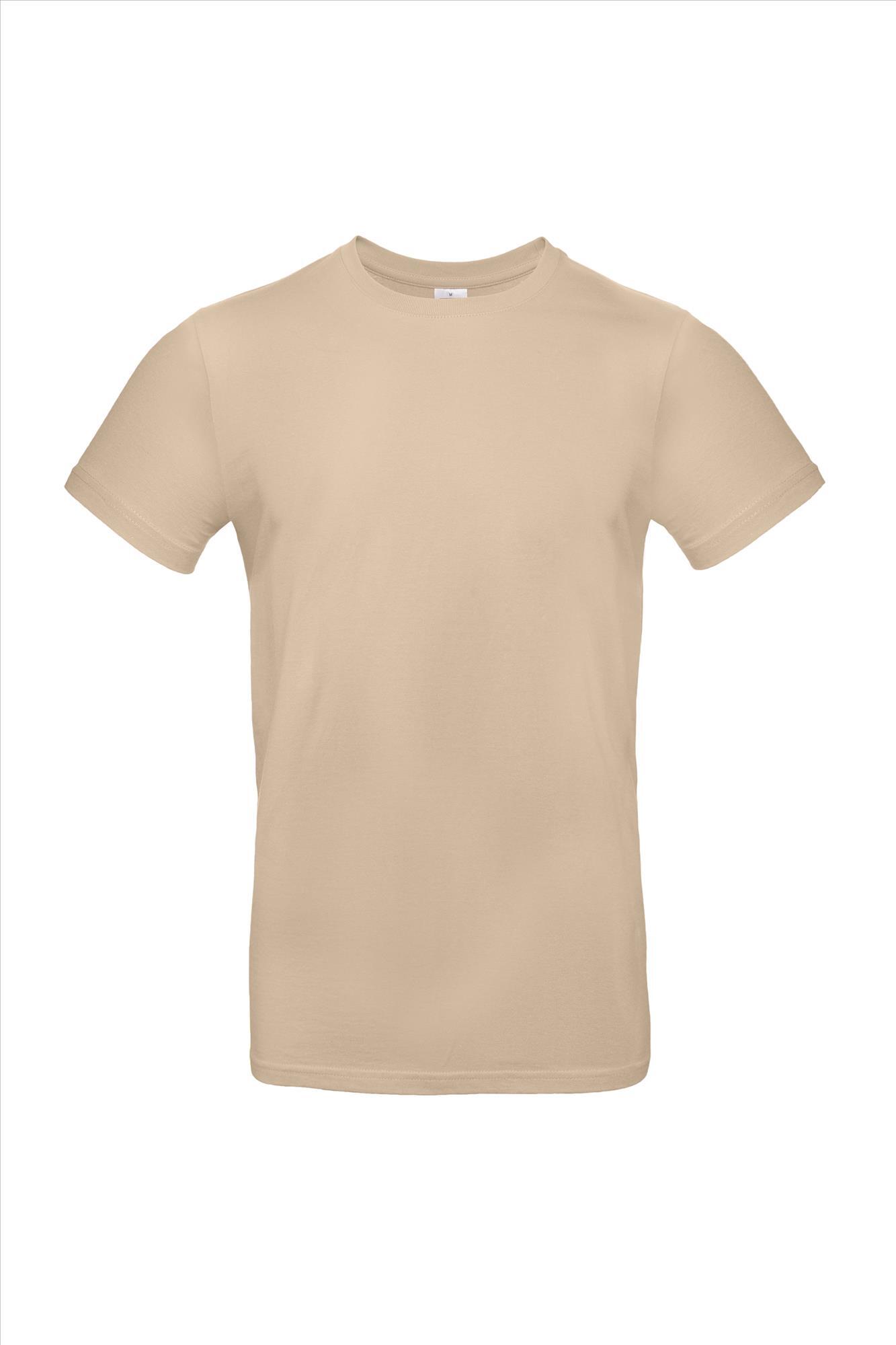 Modern T-shirt voor heren zand kleur unisex