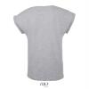 foto 2 Modieus dames T-shirt grey melange met omslagmouwtjes korte mouw
