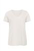 Organic dames T-shirt met V-hals wit
