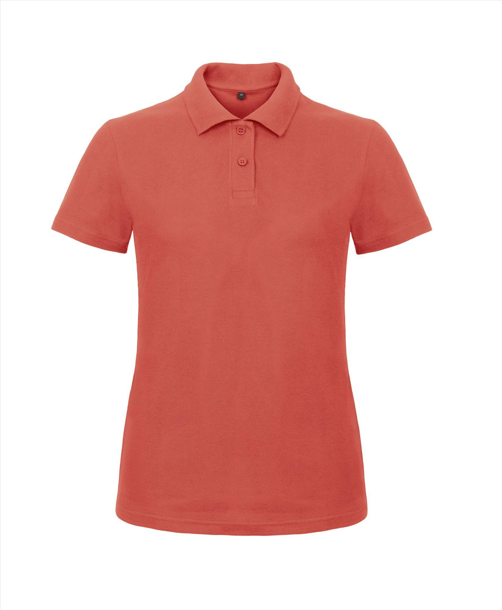 Polo voor haar koraal rood dames polo