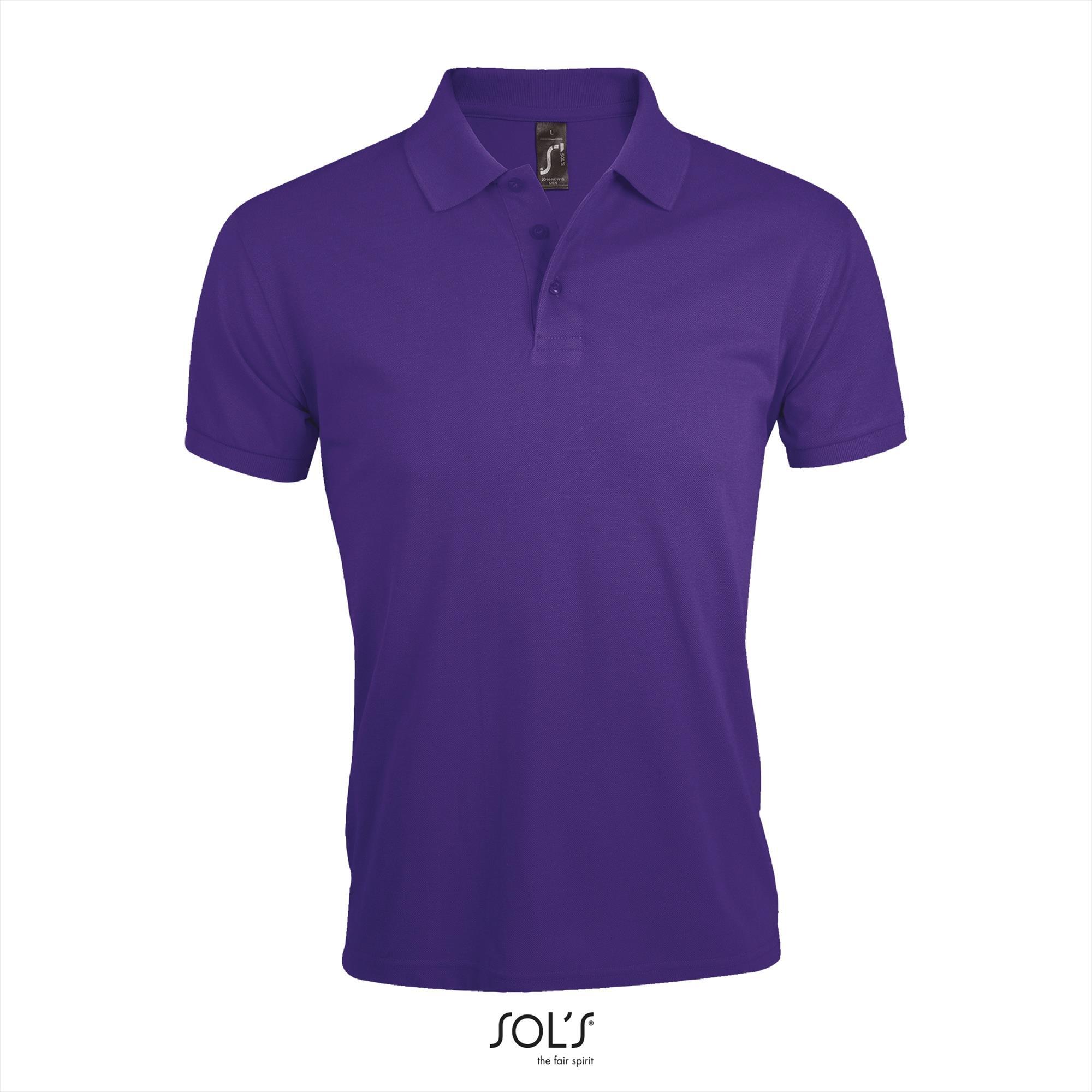 Polo voor heren paars personaliseren polo bedrukken