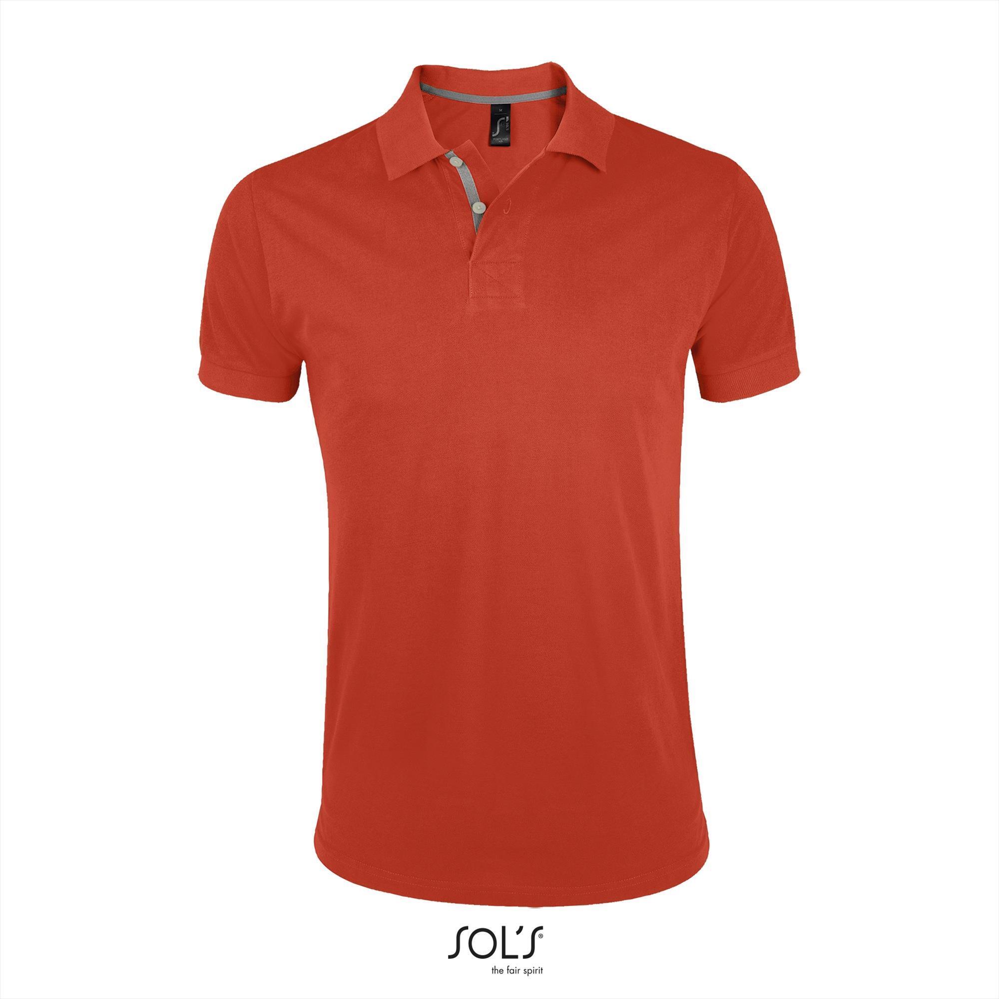 Polo voor mannen burnt orange personaliseer je polo korte mouw