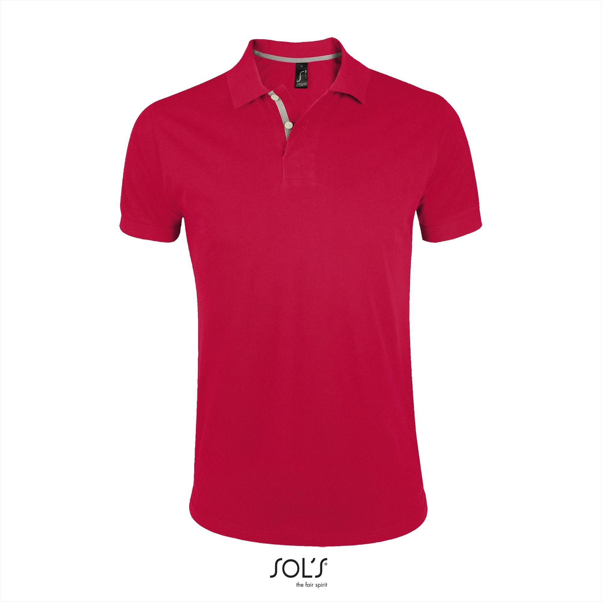 Polo voor mannen rood personaliseer je polo korte mouw