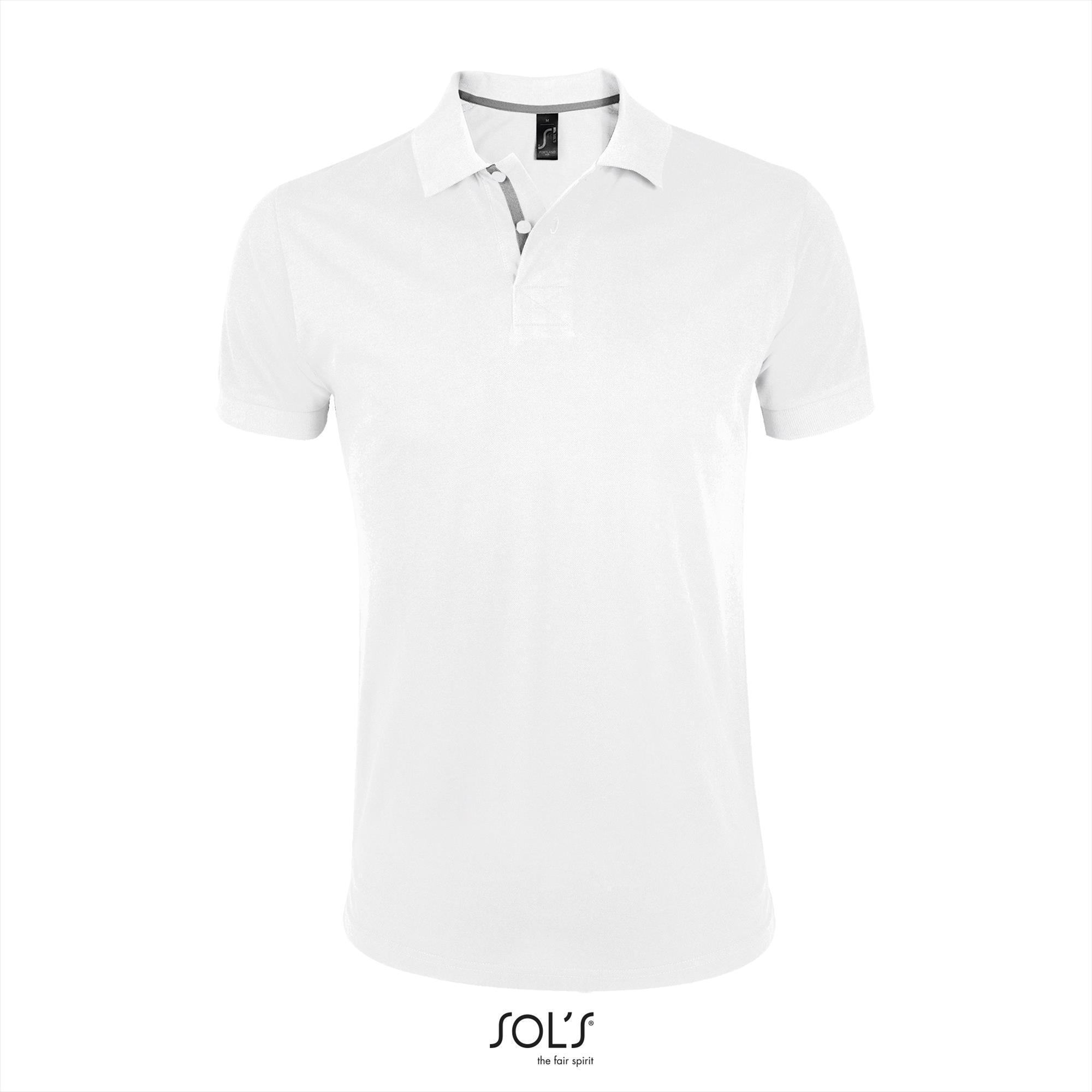 Polo voor mannen wit personaliseer je polo korte mouw