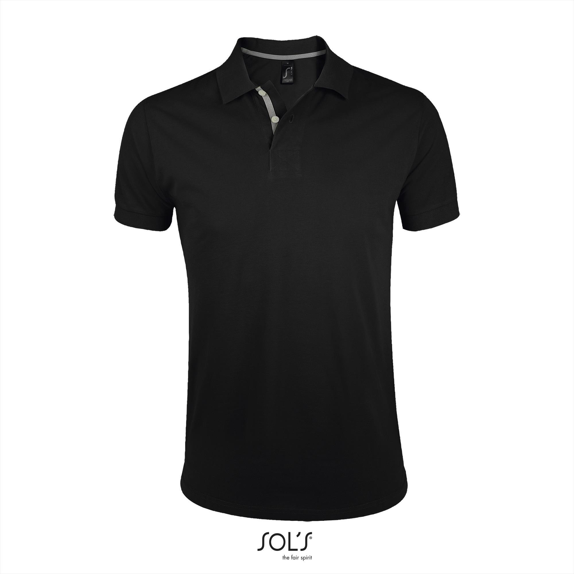 Polo voor mannen zwart personaliseer je polo korte mouw