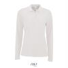 Polo wit met lange mouwen voor haar dames polo personaliseren