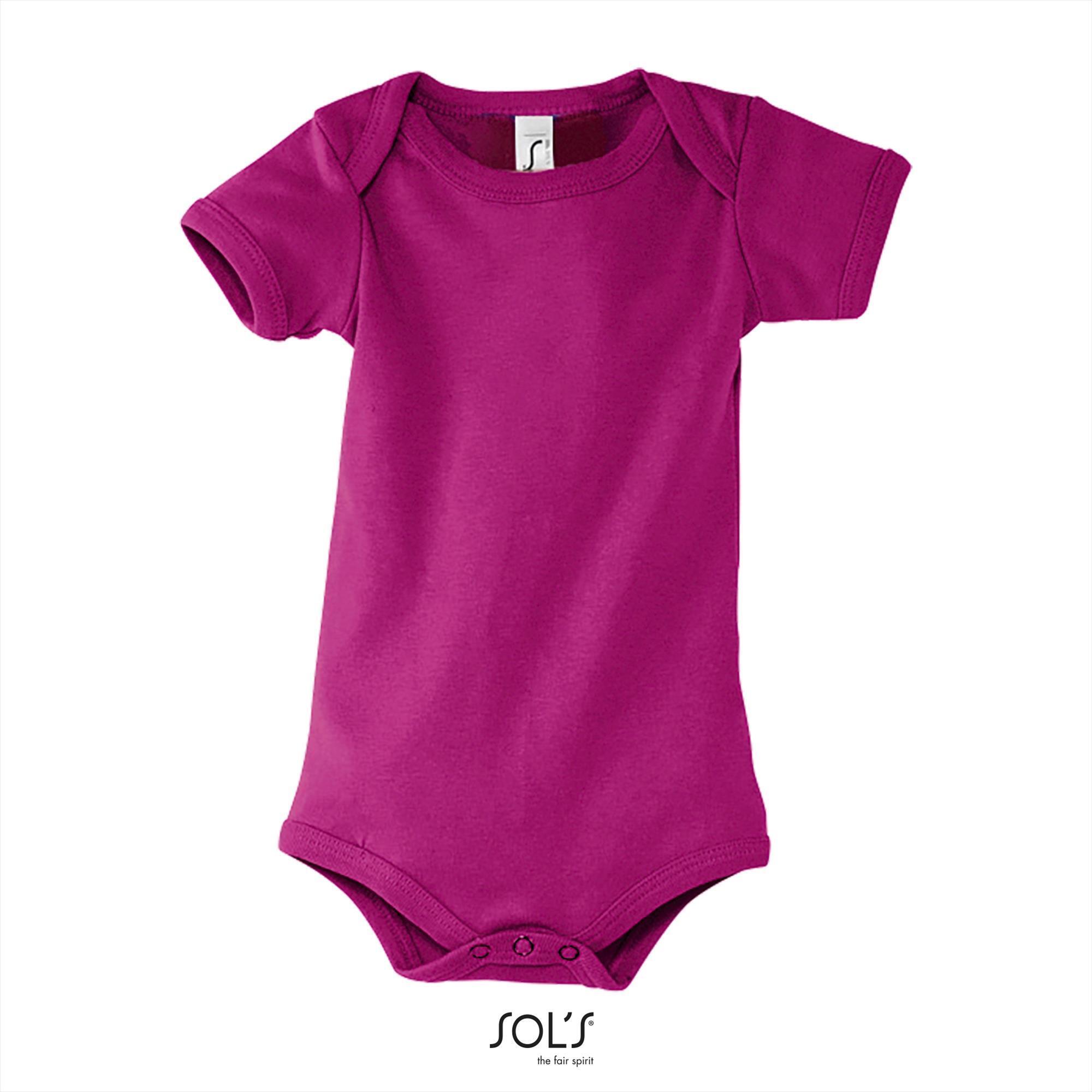 romper fuchsia korte mouw