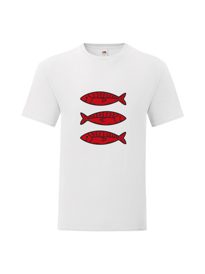 Rood Vissen Design T-shirt korte mouw schattig 
