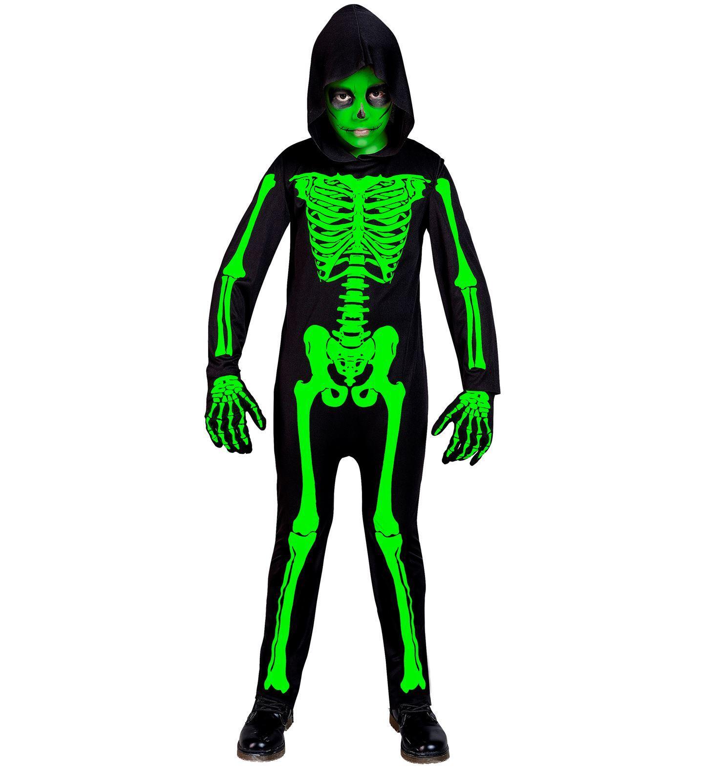 Skelet groen outfitje voor kinderen