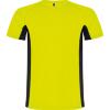 Sport shirtje heren fluor geel met zwart