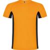 Sport shirtje heren fluor oranje met zwart
