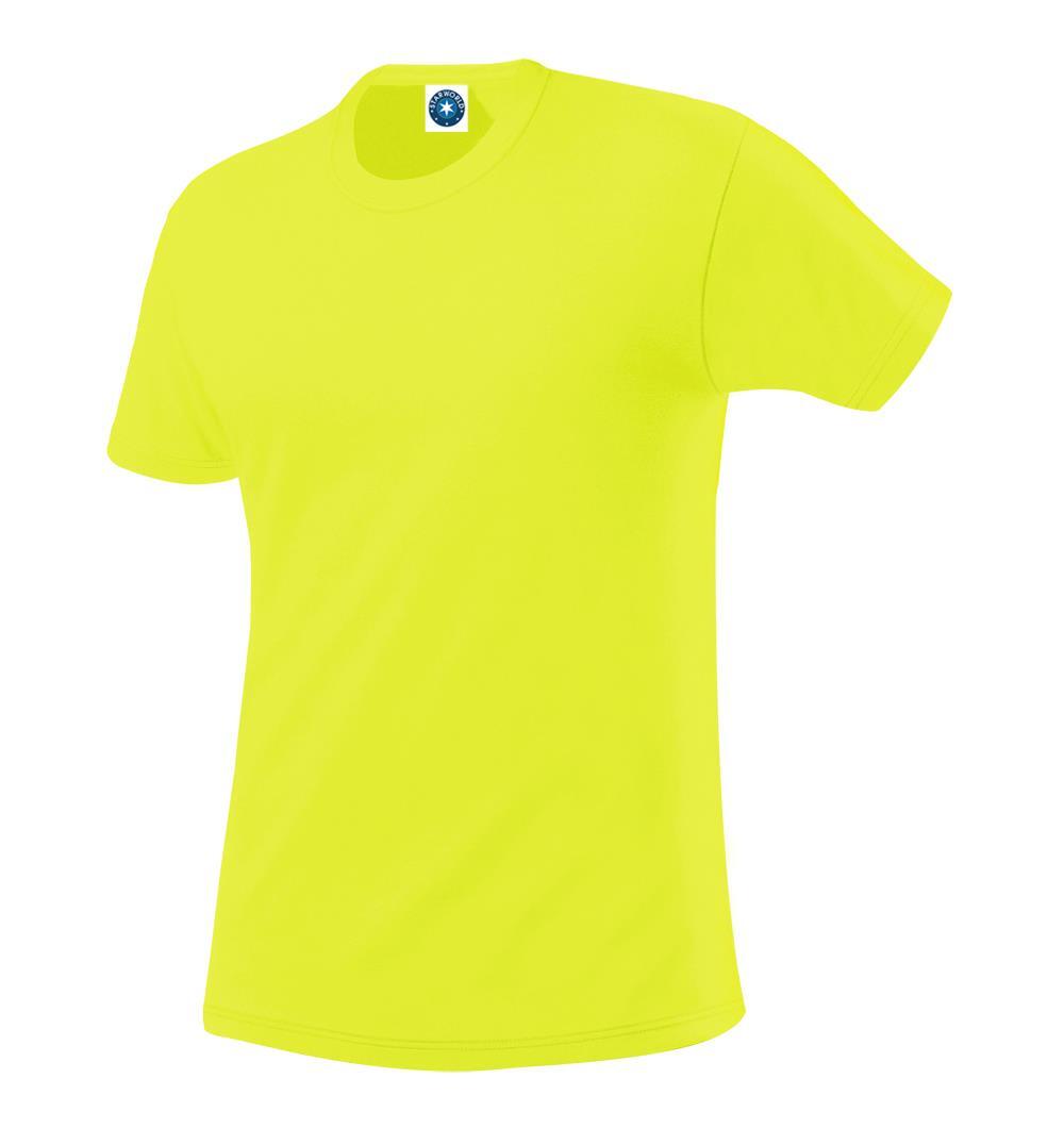 Sport T-shirt heren fluorescerend geel met een vochtregulerend vermogen
