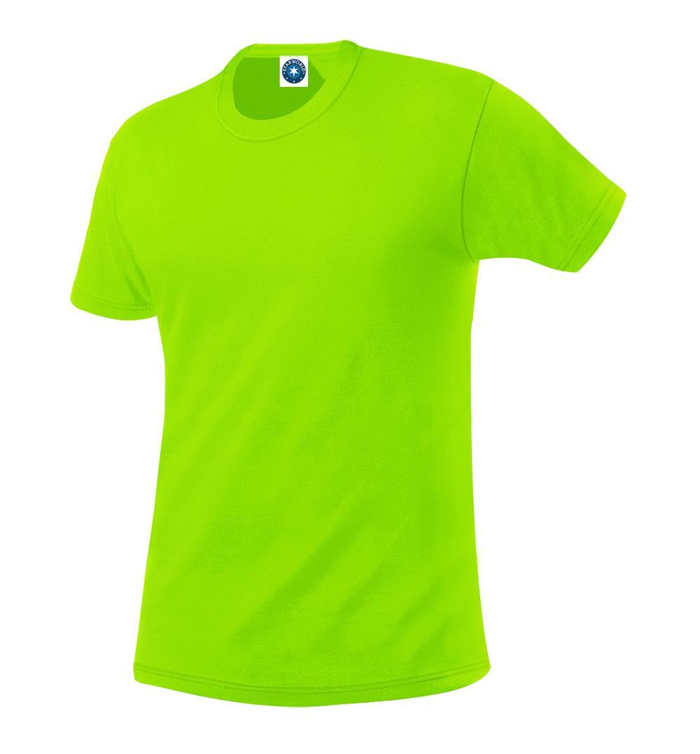 Sport T-shirt heren fluorescerend groen met een vochtregulerend vermogen