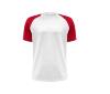 foto 1 Sport T-shirt heren wit met rood gekleurde mouwen