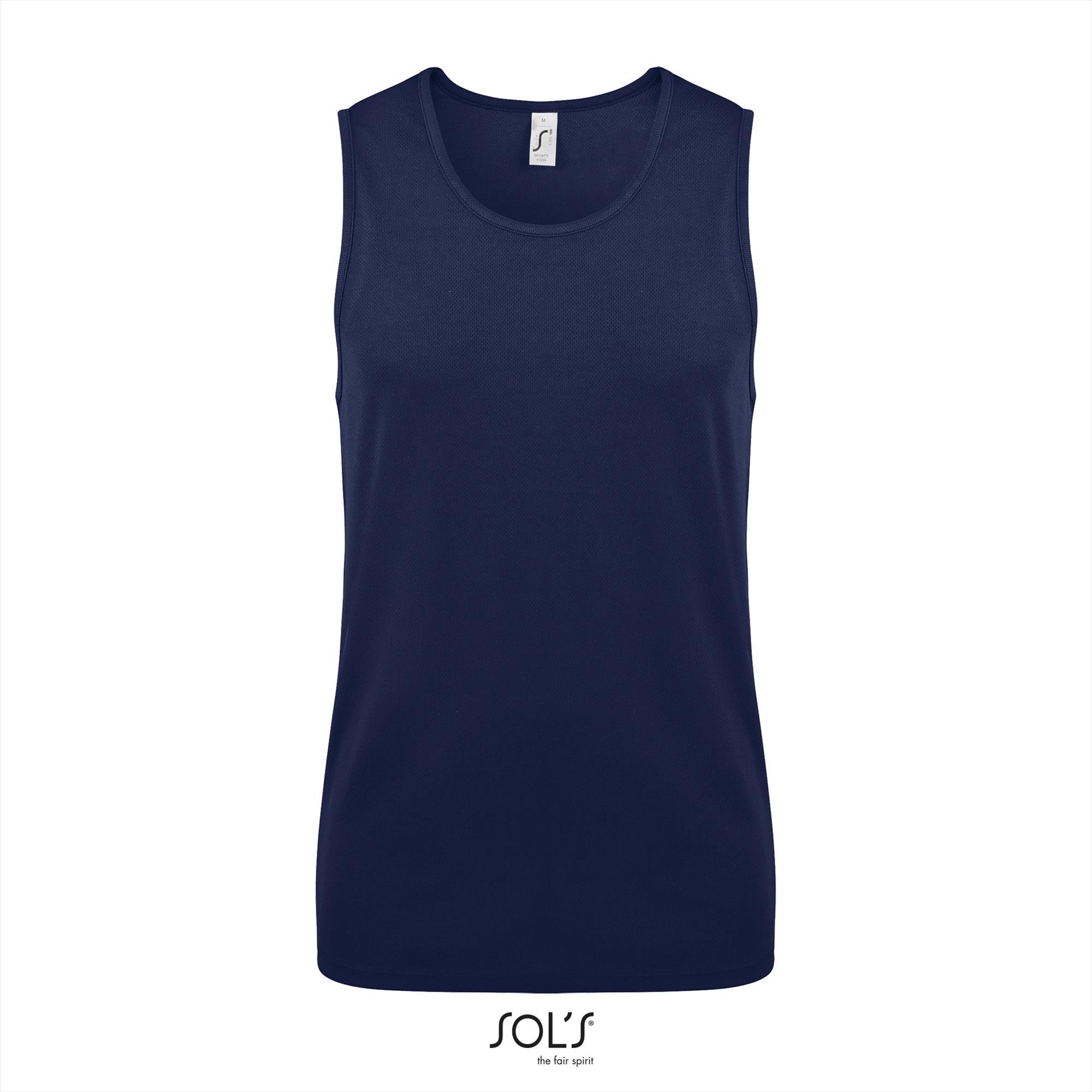 Sport tank top voor heren donker blauw