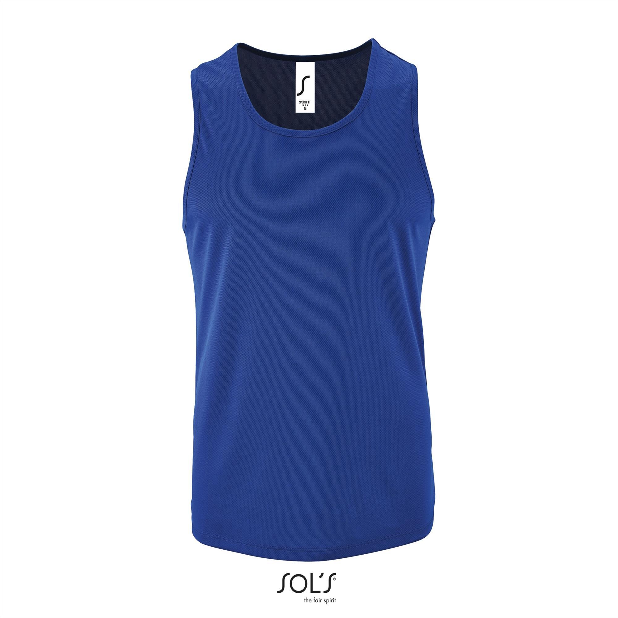 Sport tank top voor heren royal blauw