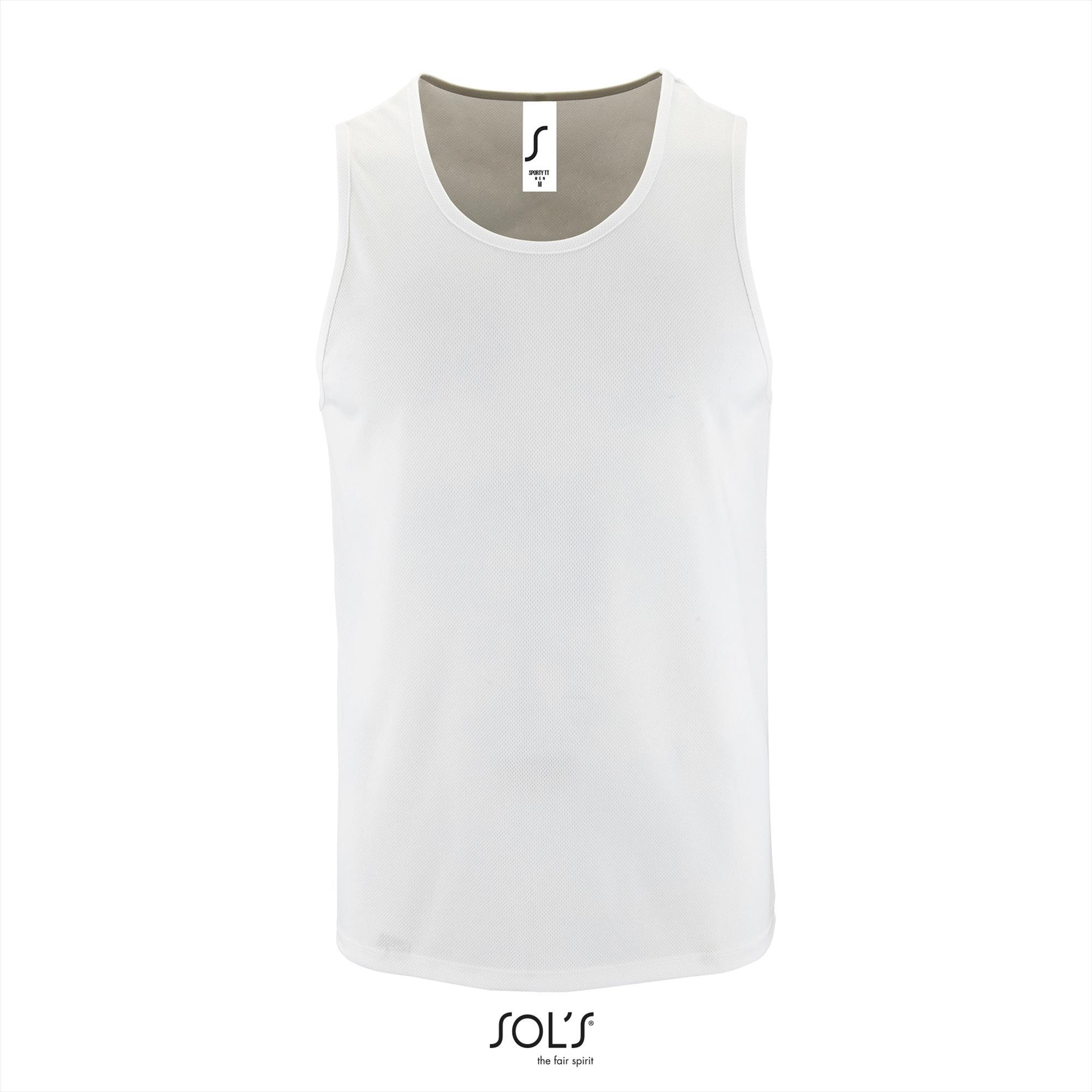 Sport tank top voor heren wit