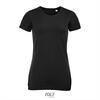 foto 1 Stretch dames T-shirt diep zwart lekker dikke stof