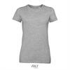 Stretch dames T-shirt grijs melange lekker dikke stof