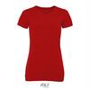 Stretch dames T-shirt rood lekker dikke stof