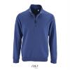 Sweatshirt Heren royal blauw Zip neck sweat