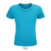 T-shirt aqua blauw voor kids Ronde hals biologisch kindershirt