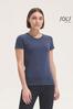 foto 5 T-shirt Dames donkerblauw fitted met ronde hals 