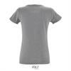 foto 2 T-shirt Dames grijs melange fitted met ronde hals