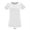 T-shirt Dames wit fitted met ronde hals