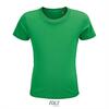 T-shirt kermitgroen voor kids Ronde hals biologisch kindershirt
