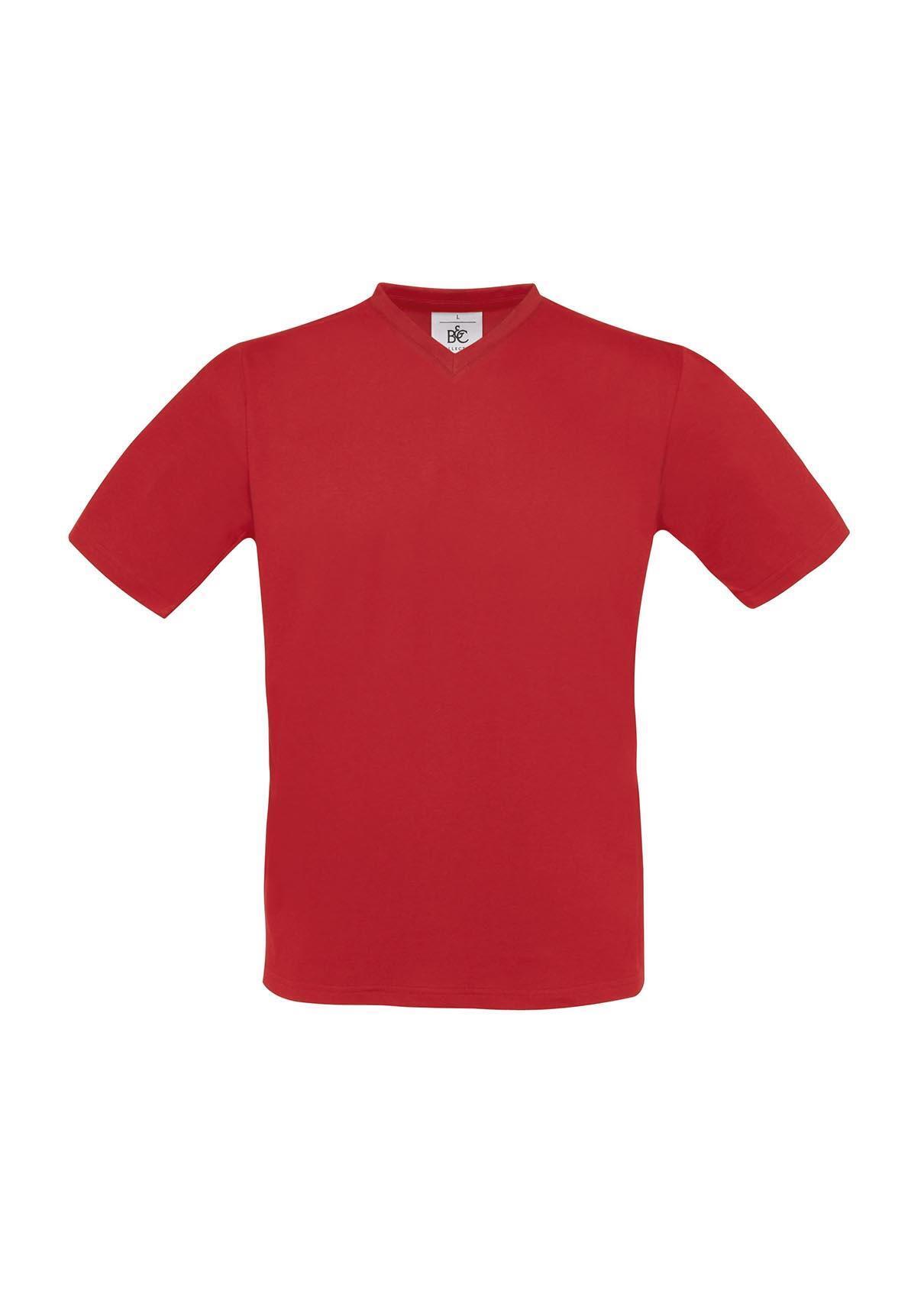 T-shirt met V-hals voor heren rood