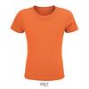 T-shirt oranje voor kids Ronde hals biologisch kindershirt
