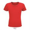 T-shirt rood voor kids Ronde hals biologisch kindershirt